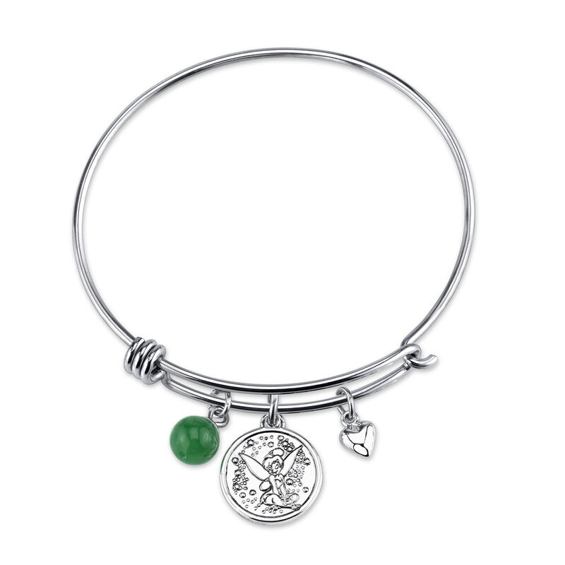 DISNEY© Tinker Bell Dreams Are Forever Sterling Silver Bangle image number null