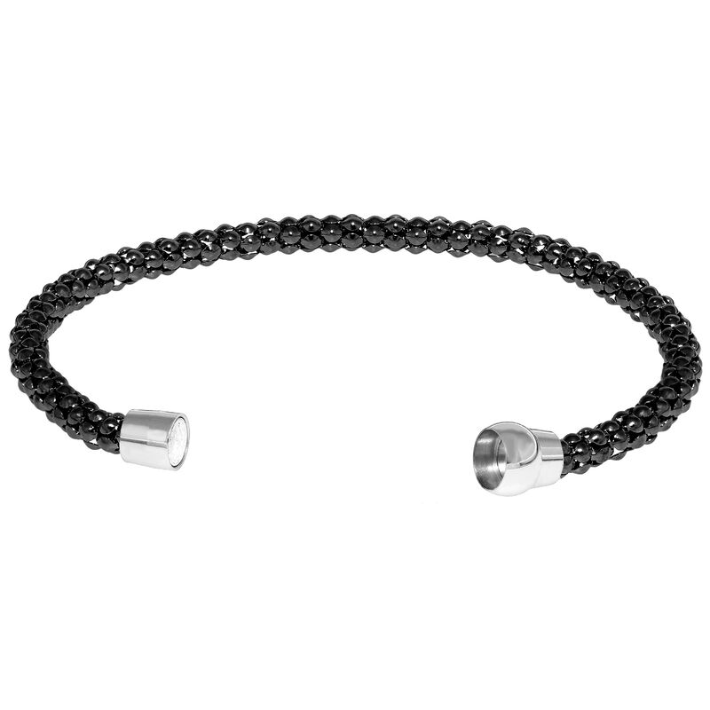 Men's Magnetic 5mm Bracelet in Black Plated Stainless Steel  image number null