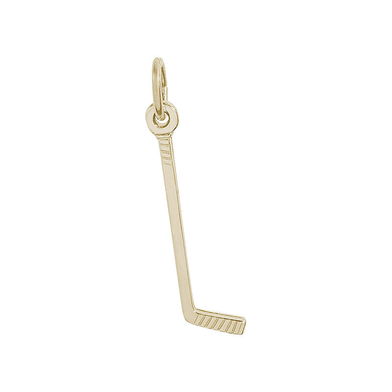 Hockey Stick 14K Yellow Gold Charm image number null
