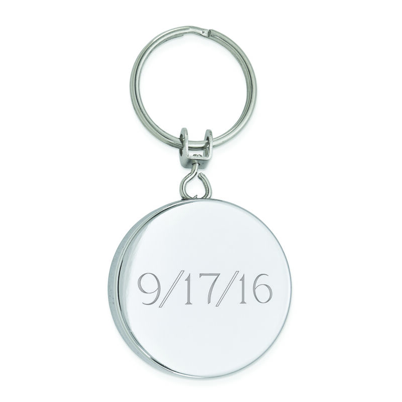Engravable Round Zip Pull Retractable Key Ring w/Belt Clip image number null