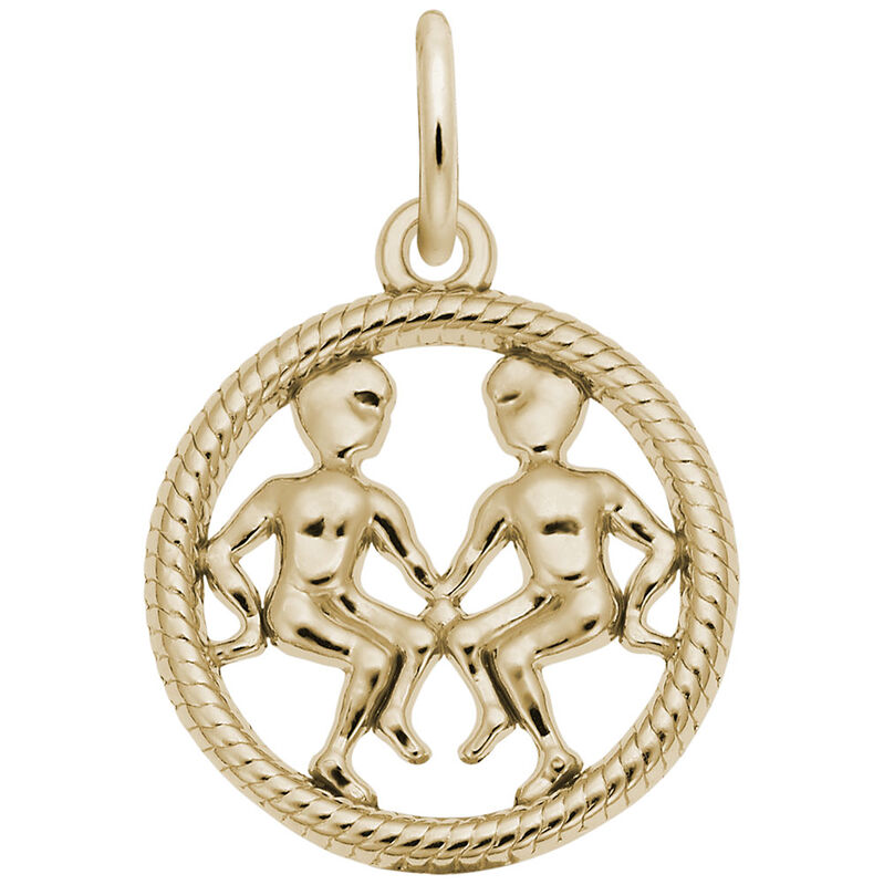 Gemini Charm in Gold Plated Sterling Silver image number null