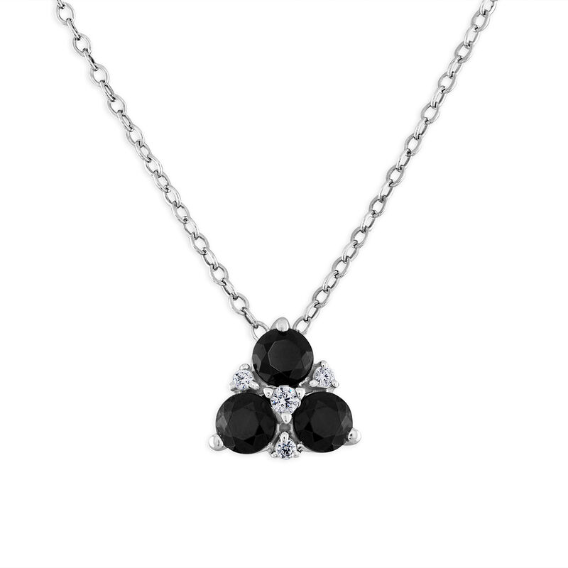 .50ctw Black White Diamond Fashion Pendant in 10k White Gold image number null