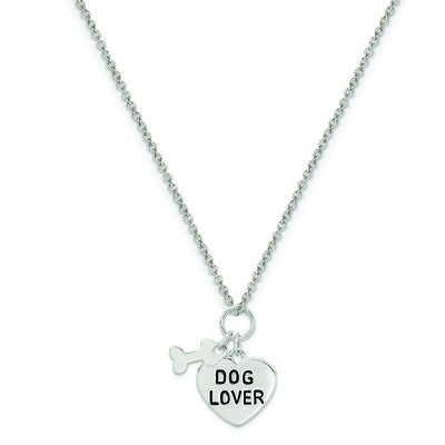 Dog Lover Pendant in Sterling Silver