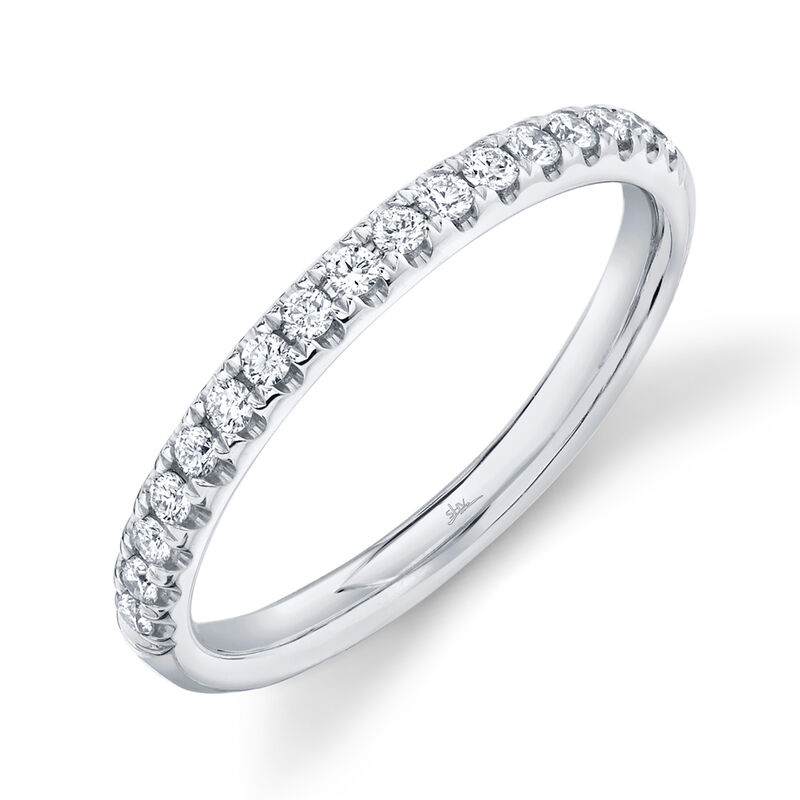 Shy Creation 1/4ctw. Diamond Wedding Band in 14k White Gold image number null