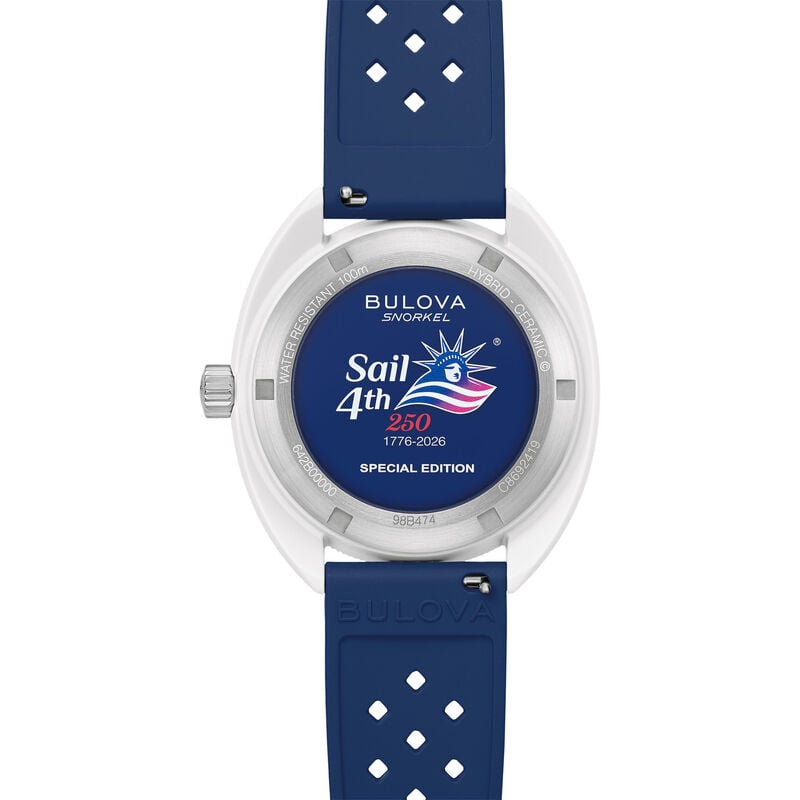 Bulova Snorkel Sail 4th Special Edition Red Dial Men's Watch 98B474 image number null
