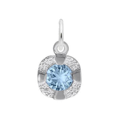 December Birthstone Petite Charm in 14k White Gold