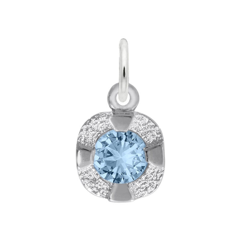 December Birthstone Petite Charm in 14k White Gold image number null