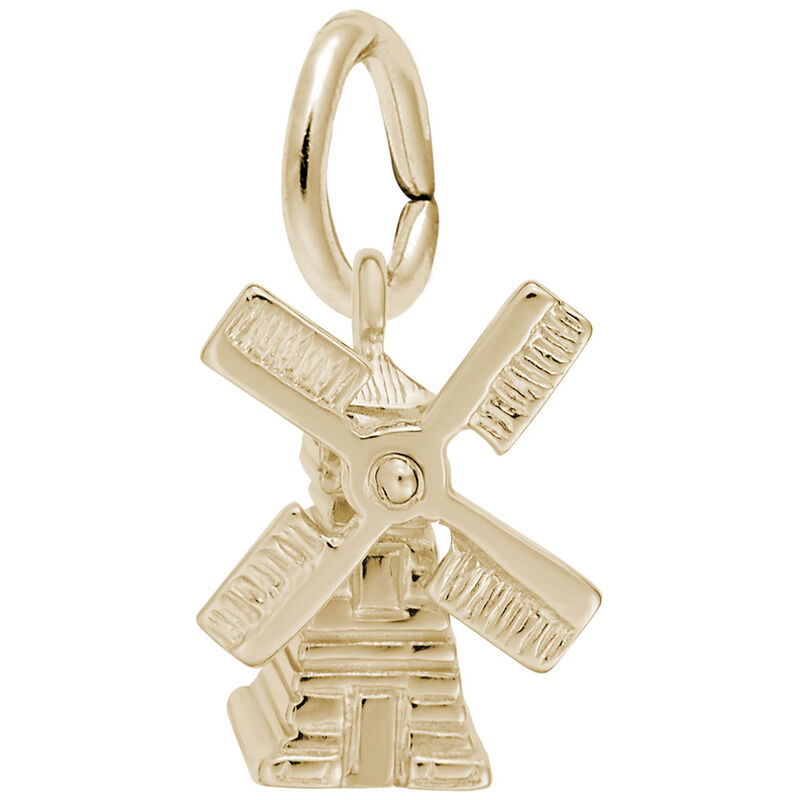 Windmill Charm in 14k Yellow Gold image number null