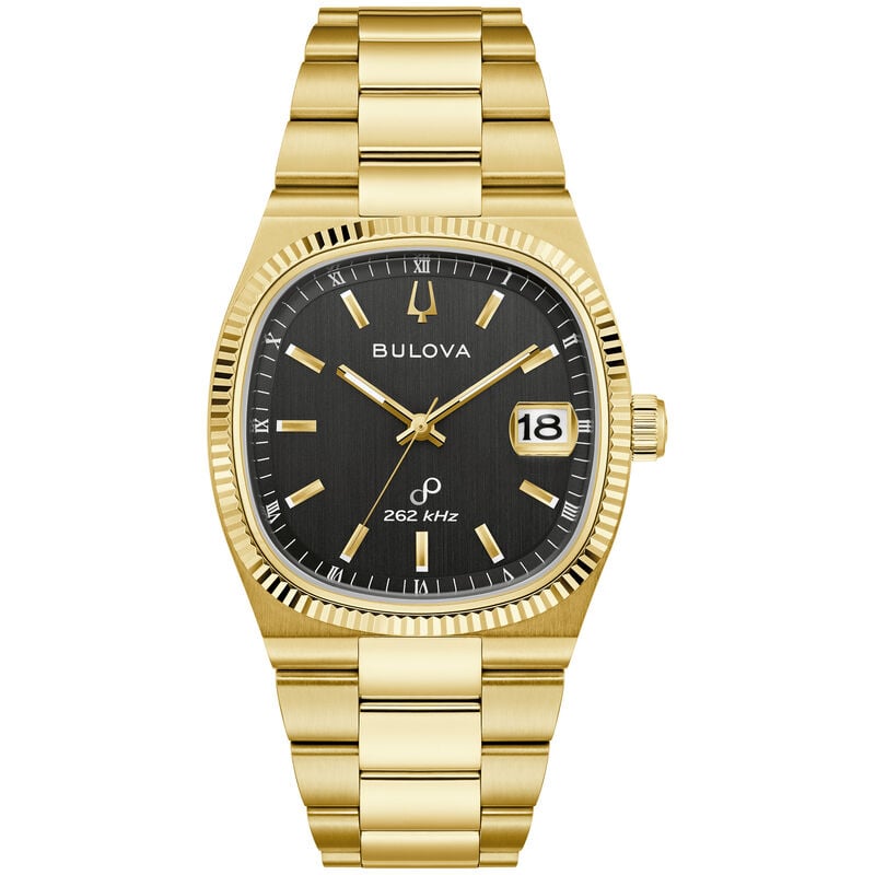 Bulova Super Seville Precisionist Black Dial Gold Tone 97B246 image number null