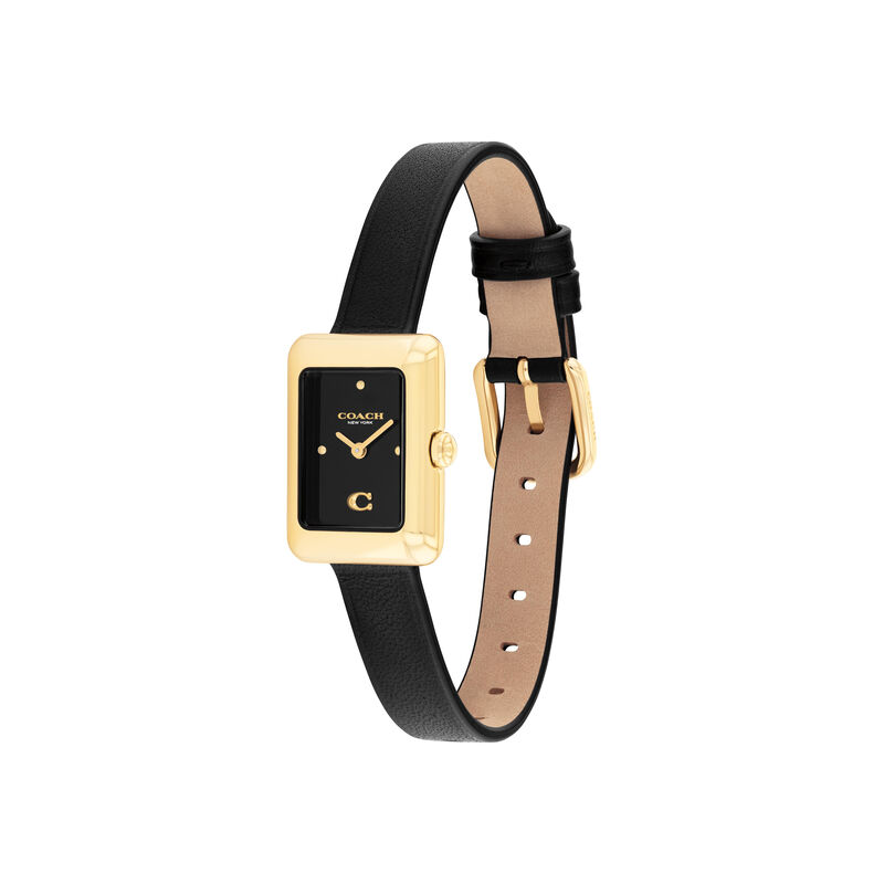 Coach Ladies Black Dial Black Leather 19mm Watch 14504616 image number null