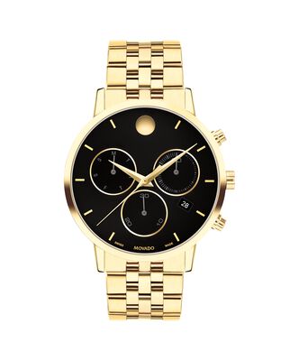 Movado Men's Yellow Gold PVD Stainless Steel Museum Classic Watch 0607810