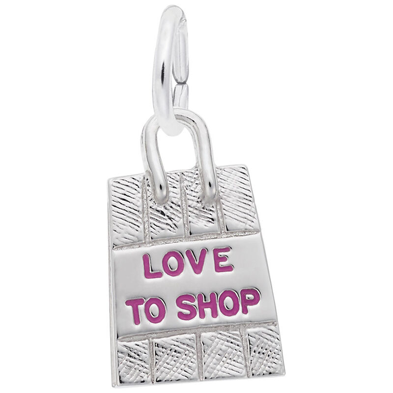 Shopping Bag Charm in Sterling Silver image number null