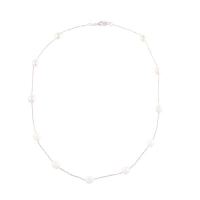 Freshwater Pearl & Sparkle Bead Necklace