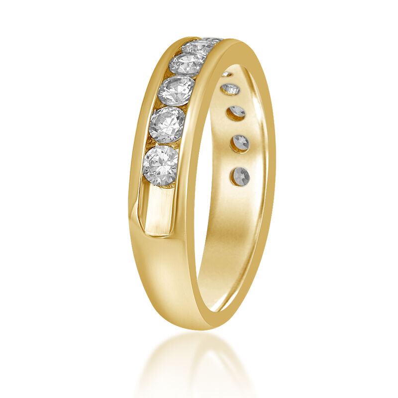 Diamond 1ctw Channel Band in 14K Yellow Gold (H/I-I1/I2) image number null