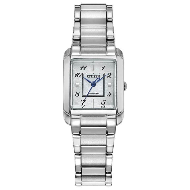 Citizen Ladies' Bianca White Mother of Pearl Dial Stainless Steel Bracelet 22mm Watch EW5600-52D image number null