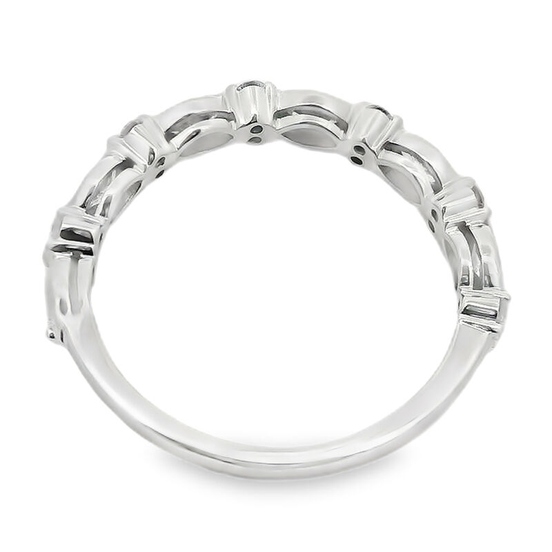 Marquise Diamond 1/2ctw. Horizontal Wedding Ring in 14k White Gold image number null