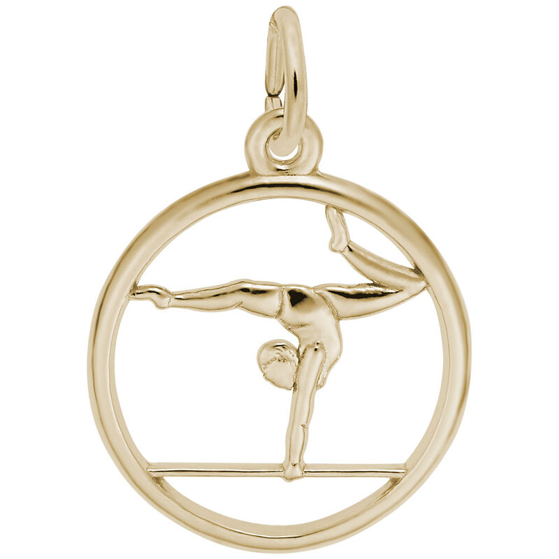 Gymnast Charm in 14K Yellow Gold image number null