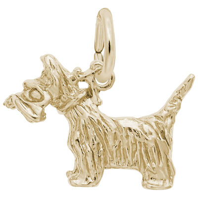 Scottie Charm in 14k Yellow Gold
