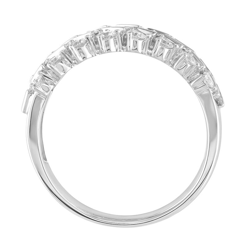 Diamond 1ctw. Baguette & 14k White Gold Anniversary Ring image number null