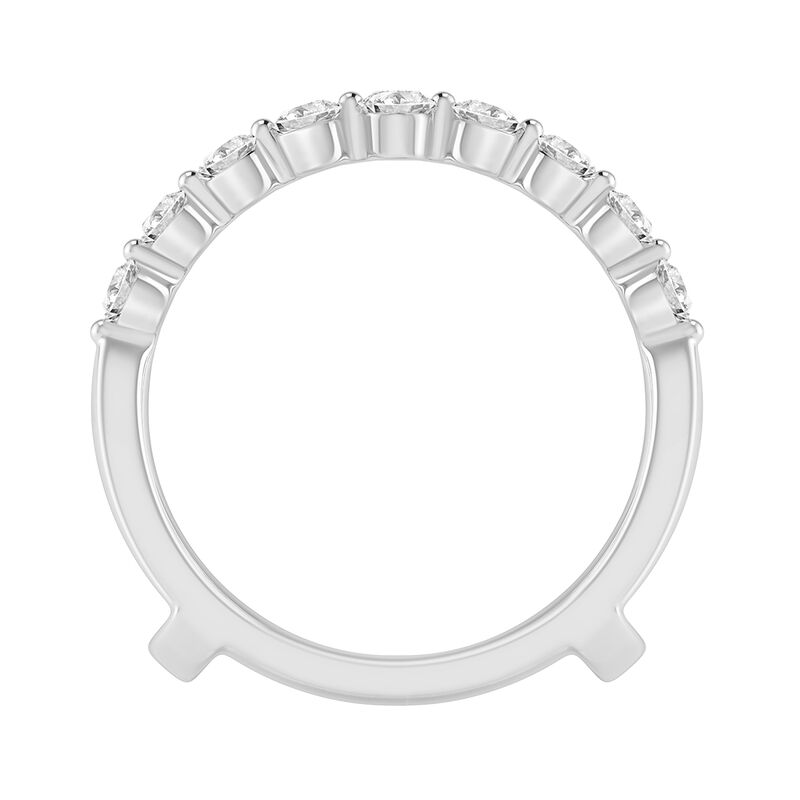 Lab Grown Diamond 1ctw. Enhancer & 14k White Gold Wedding Ring image number null