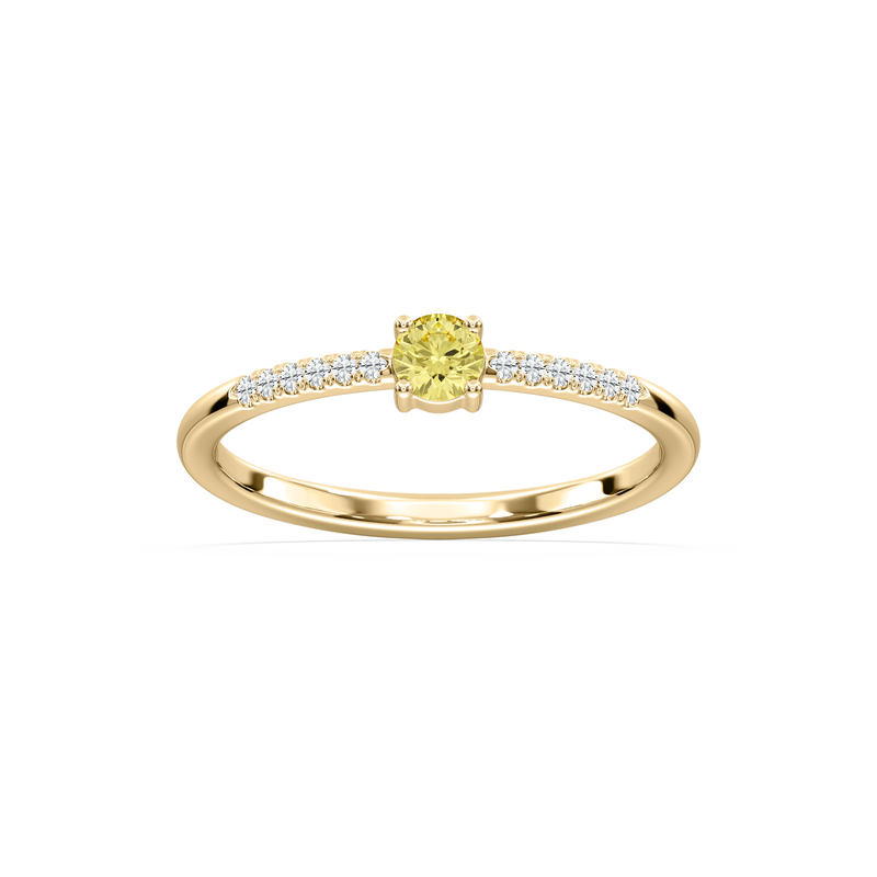 Yellow Lab Grown Diamond Promise Ring in 10k Yellow Gold image number null