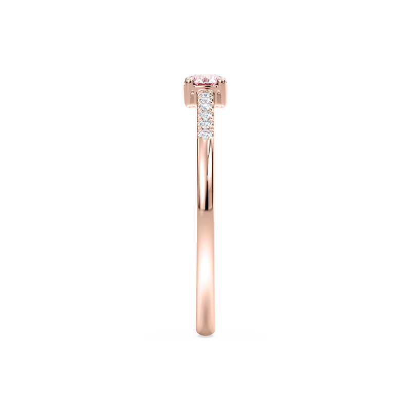 Pink Lab Grown Diamond Fashion Ring in 10k Rose Gold image number null
