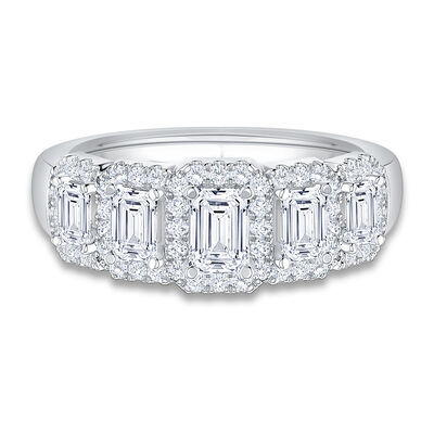 Lab Grown Diamond 1 1/2ctw. 14k White Gold Anniversary Ring