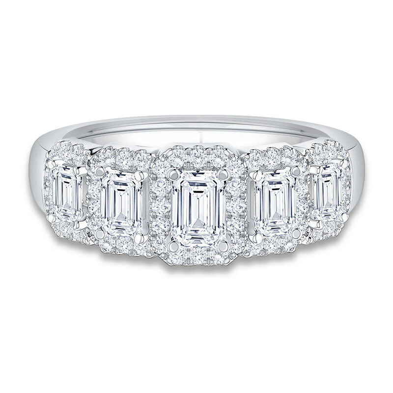 Lab Grown Diamond 1 1/2ctw. 14k White Gold Anniversary Ring image number null