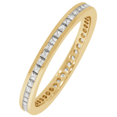 Princess Channel Set 1/2ctw. Eternity Band in 14K Yellow Gold (GH, SI)