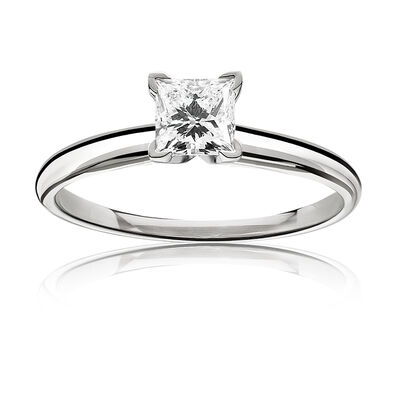 Diamond Princess-Cut 1ct. Classic Solitaire Engagement Ring