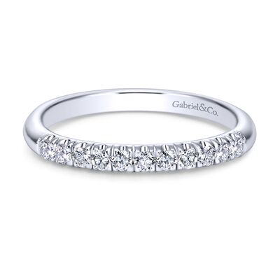 Gabriel & Co. Diamond Wedding Band in 14k White Gold AN6071W44JJ