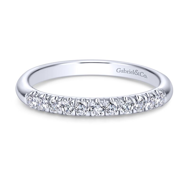 Gabriel & Co. Diamond Wedding Band in 14k White Gold AN6071W44JJ image number null