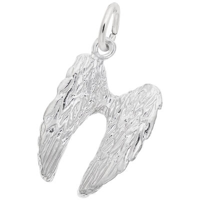 Angel Wings Charm in 14K White Gold