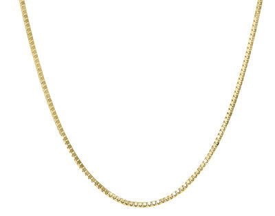 Box Chain 18" in 14k Yellow Gold (0.6mm)