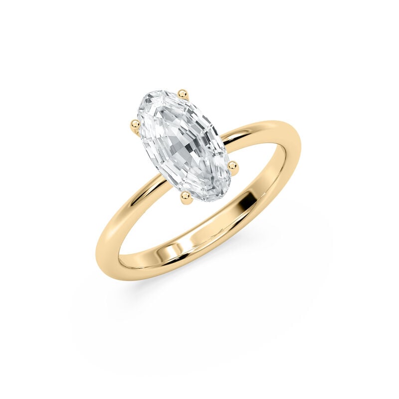 Duchess Oval Lab Grown Diamond 1 1/2ctw. Solitaire Engagement Ring in 14k Yellow Gold image number null