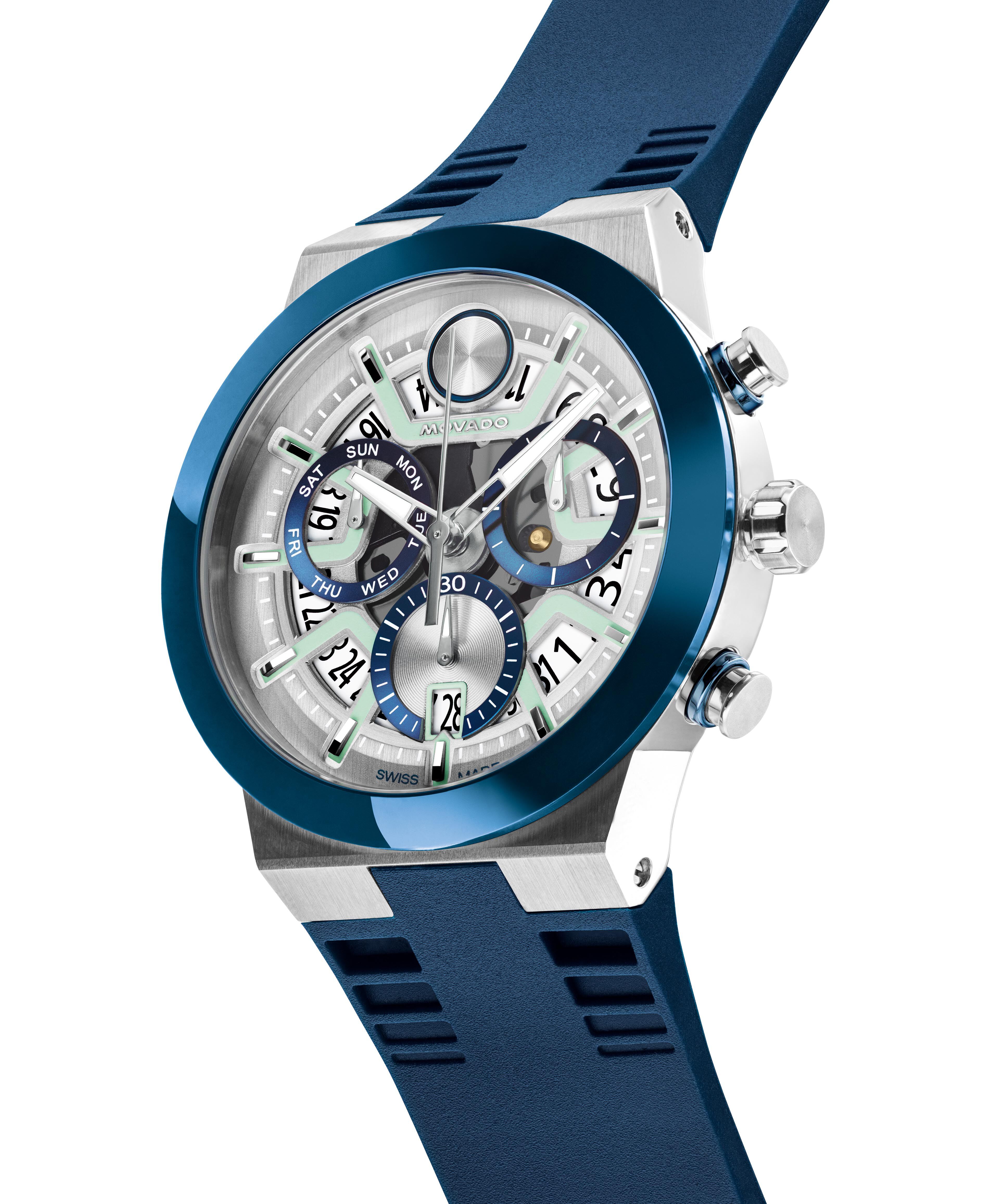 Movado Bold Fusion Skeleton Dial Chronograph Watch 3601240