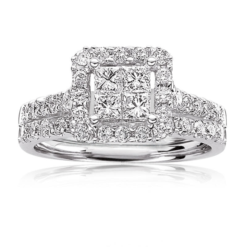 Julianna. Princess-Cut Quad Engagement Ring 1ct. in 14k White Gold image number null