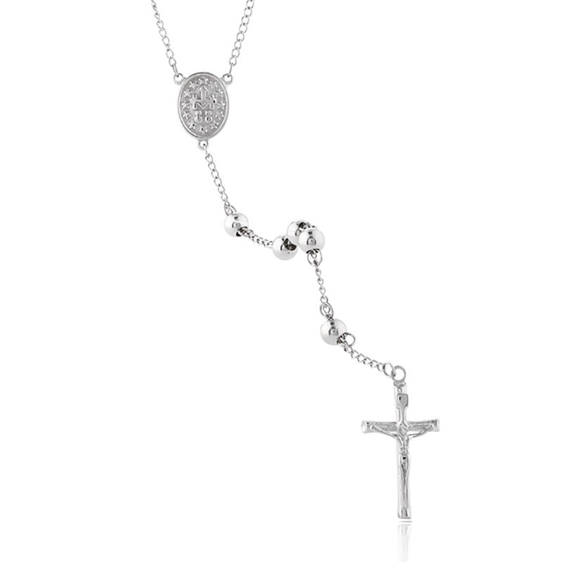 High-Polished Religious Rosary 28" image number null