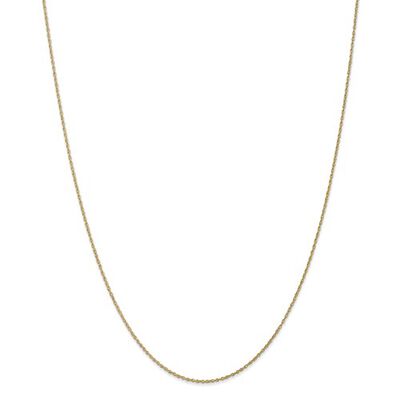 Rope Chain 24" in 10k Yellow Gold (0.8mm)
