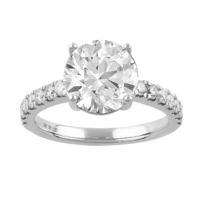 Holland. Lab Grown Brilliant-Cut 3.50ctw. Classic Engagement Ring in 14k White Gold