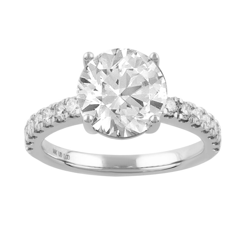 Holland. Lab Grown Brilliant-Cut 3.50ctw. Classic Engagement Ring in 14k White Gold image number null