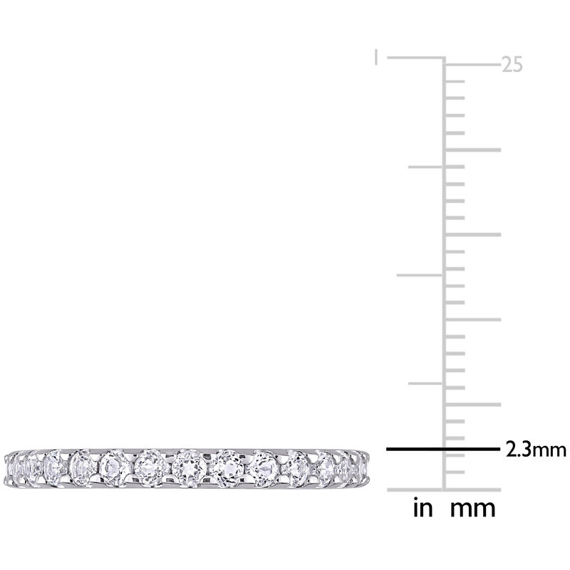 White Topaz Eternity Band in 10k White Gold image number null