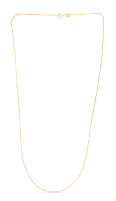 Box Chain 16" in 14k Yellow Gold (0.6mm)