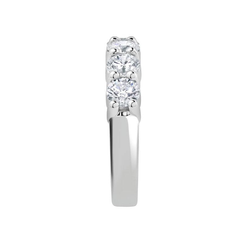 Diamond 5-stone 1/2 ctw. Anniversary Band in 14K White Gold (GH, I1) image number null