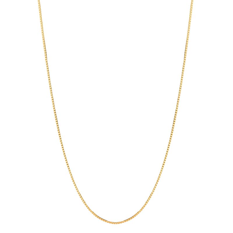 Box Chain 18" in 14k Yellow Gold (1mm) image number null