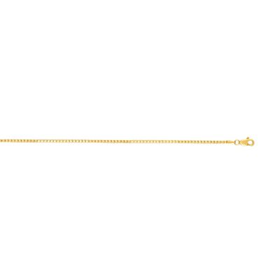 Men's Classic Square Hollow Box 24" Chain 1.8mm in 14k Yellow Gold 