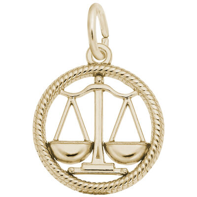 Libra Charm in 14k Yellow Gold