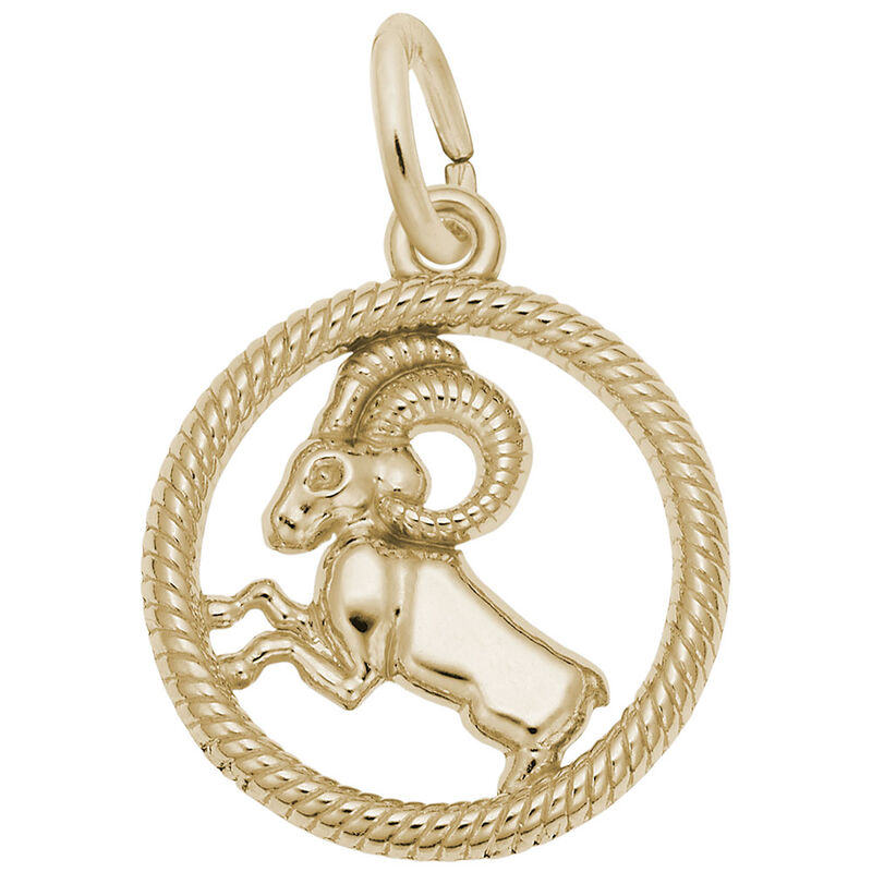 Aries Charm in 10k Yellow Gold image number null