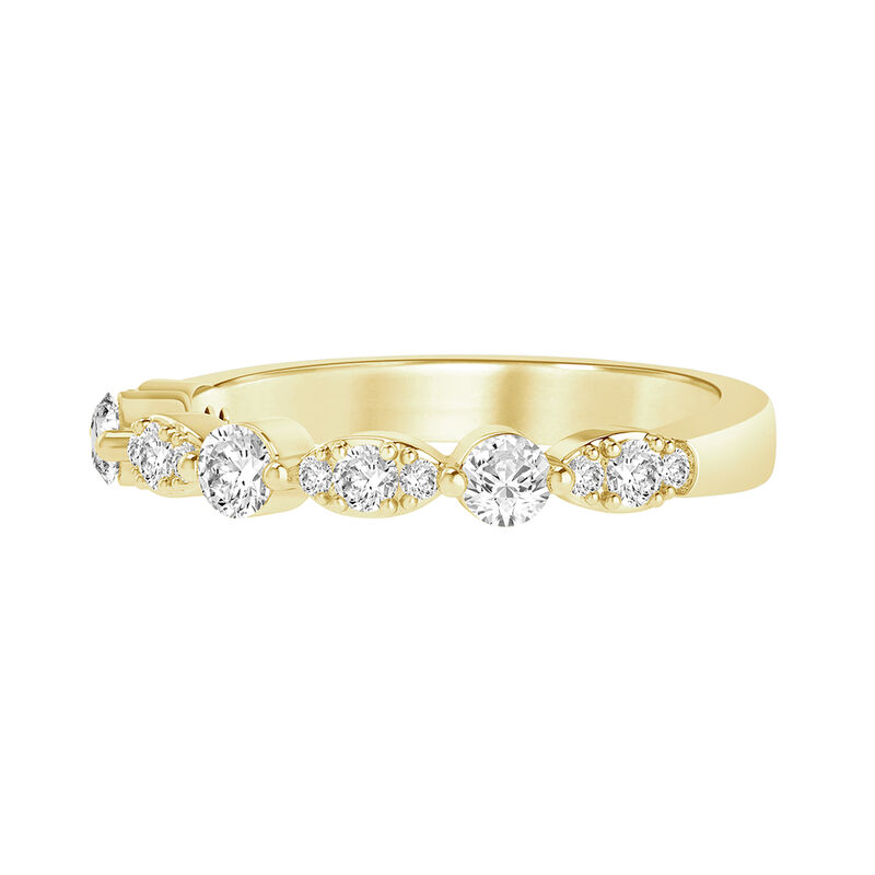 Lab Grown Diamond 1/2ctw. 14k Yellow Gold Anniversary Ring image number null