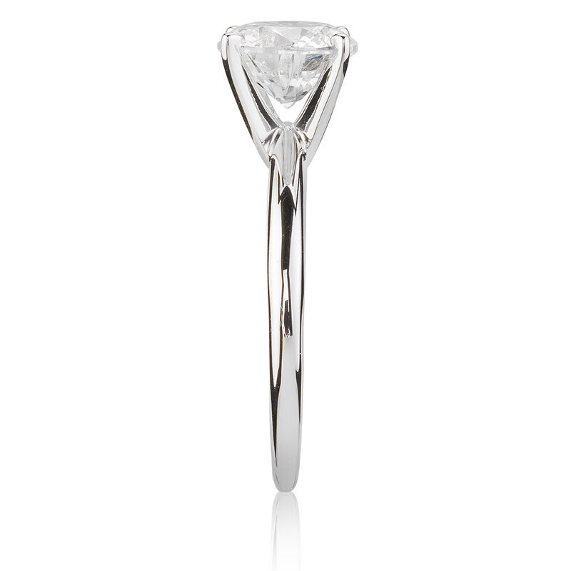 Diamond Round 1½ct. Ideal Classic Solitaire Engagement Ring image number null